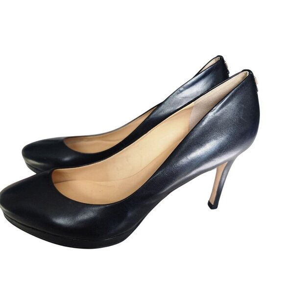 NEW Ivanka Trump Black Leather Sophia High Heel Pumps Size 10 - Picture 4 of 12